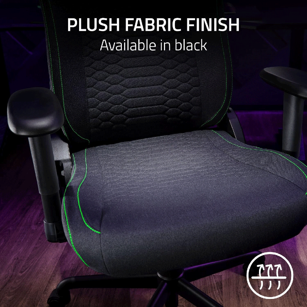 Razer Iskur V2 X Gaming Chair With Built-In Lumbar Support, High Density Foam Cushions, 2D Armrests - Black