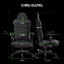 Razer Iskur V2 X Gaming Chair With Built-In Lumbar Support, High Density Foam Cushions, 2D Armrests - Black