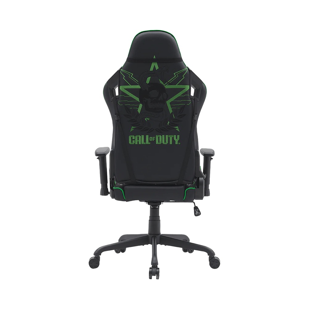 GameOn Call Of Duty Skull Snake Edition PVC+PU Material, Adjustable 4D Armrest, 90-180 Degree Angle Adjuster - Green/Black
