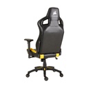 Corsair T1 Race Gaming Chair with PU Leather, 4D Adjustable Armrest, PU Caster Wheels - Black/Yellow