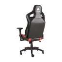 Corsair T1 Race Gaming Chair with PU Leather, 4D Adjustable Armrest, PU Caster Wheels - Black/Red