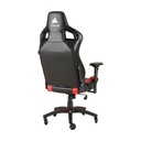 Corsair T1 Race Gaming Chair with PU Leather, 4D Adjustable Armrest, PU Caster Wheels - Black/Red