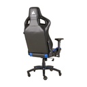 Corsair T1 Race Gaming Chair with PU Leather, 4D Adjustable Armrest, PU Caster Wheels - Black/Blue