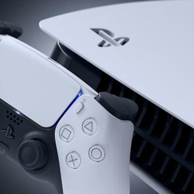 PlayStation 5 Slim Disk Edition E Chassis with extra DualSense Wireless Controller, White