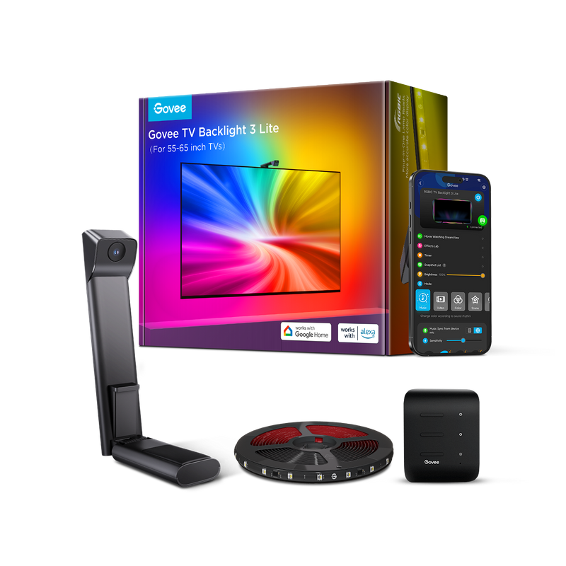 PlayStation 5 Slim Disk Edition + Govee Envisual TV Backlight 3 Lite for (55~65 inch) TV Bundle