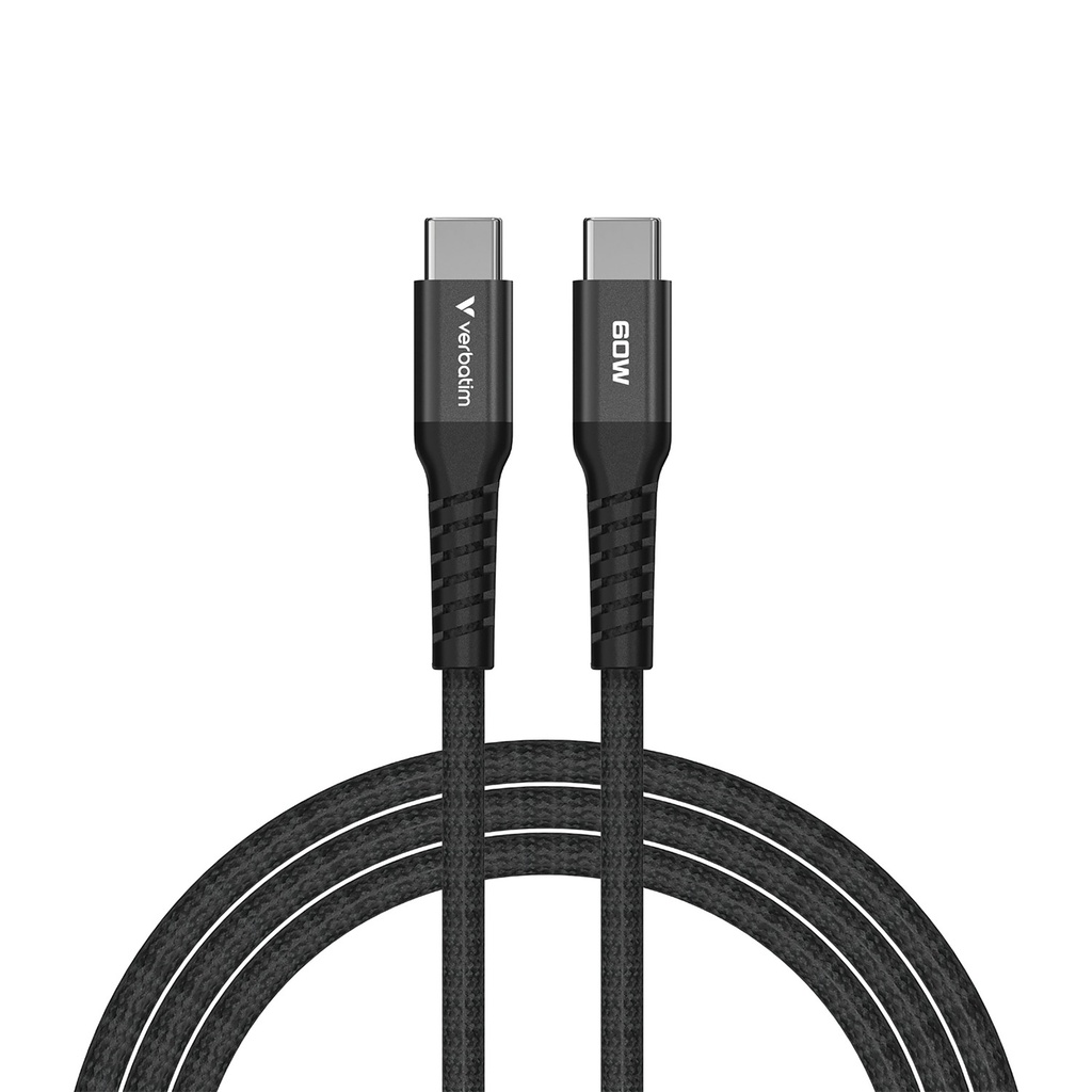 Verbatim Sync & Charge Magnetic Cable USB-C To USB-C 60W|480Mbps (120Cm) - Black
