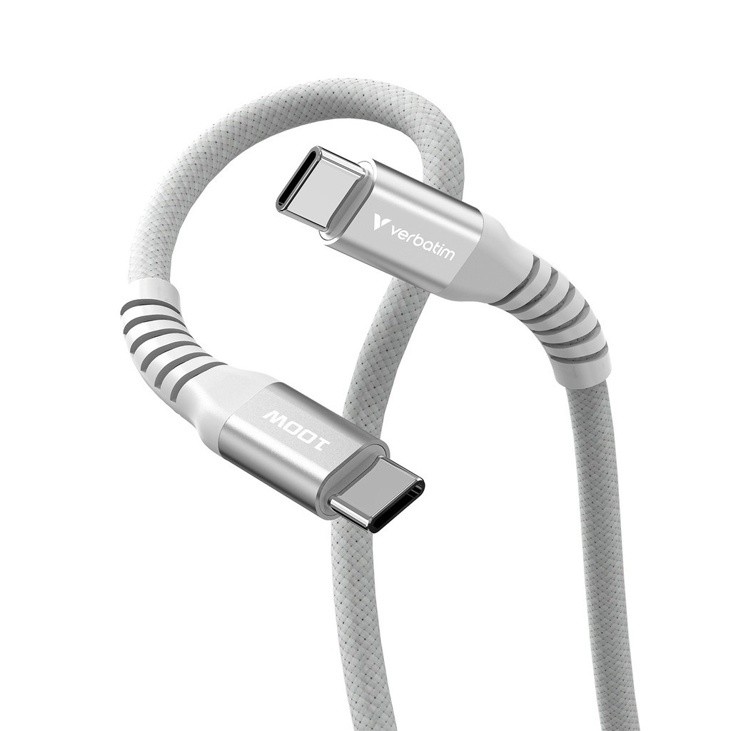 Verbatim Sync & Charge Magnetic Cable USB-C To USB-C 100W|480Mbps (120Cm) - Grey