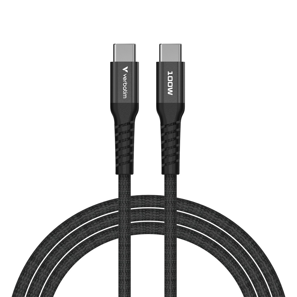 Verbatim Sync & Charge Magnetic Cable USB-C To USB-C 100W|480Mbps (120Cm) - Black