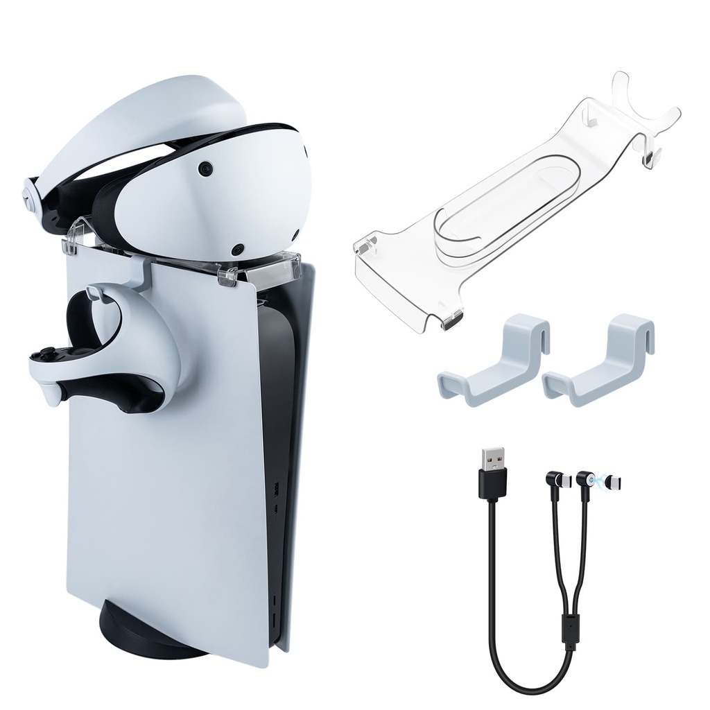 Dobe PS5 VR2 Stand Kit with Magnetic Fast Charging Cable TP5-2523