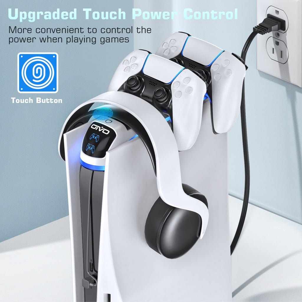 Oivo Controller Charging Station with Headset Holder for PS5 - White