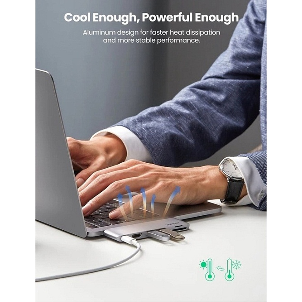 UGREEN 6-In-1 USB-C Multifunction Adaptor For MacBook Air & Pro