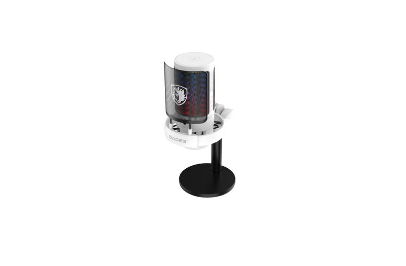 DualSense Wireless Controller PS5 White + Sades ME6S Tyto Gaming Microphone White Bundle