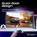 Vertux 2-in-1 Charging Dock for PS5 DualSence Controller - BLACK