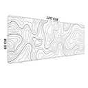 White decorated with Black & Gray lines Waterproof Anti-Slip MousePad XXXL 120 x 60 CM