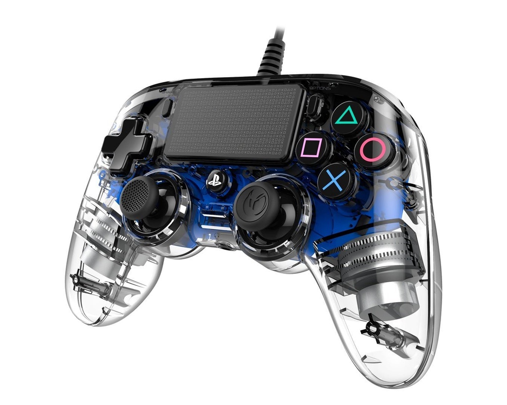 Nacon Wired Illuminated Compact Controller For PlayStation 4 - Blue