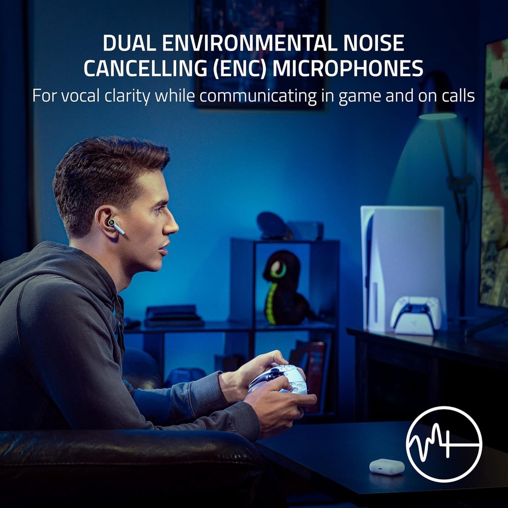 Razer Hammerhead HyperSpeed Wireless/Bluetooth Multi-Platform Gaming Earbuds For PC,PS5,Xbox One/S,Switch & Mobile Devices