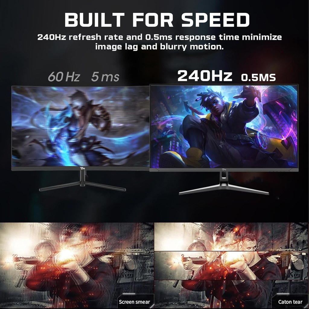 Twisted Minds 32'' Fast VA Panel 240Hz 0.5ms 2K HDMI 2.1 HDR Gaming Monitor (PS5 Compatible)