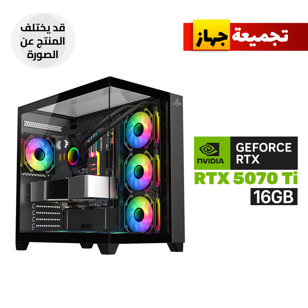 [GX700-B-CGPC1] Gaming PC Ryzen 7 9800X3D Processor, Gigabyte X870 WiFi D5 Motherboard, 32GB DDR5 (6000) RAM, 1TB NVMe Gen-4 SSD, RTX 5070 Ti 16GB VGA, 850 WATT GOLD PSU, L360 Liquid Cooler, Sharx Profin GX700 Mid Tower Case Blk, Windows 11 Pro License