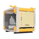 InWin Case Monsters E Animal Series Mini-ITX Computer Case 3x ASL120 Fan Tempered Glass SECC ABS Materials GPU Support,Bandi Design