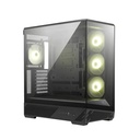MSI MAG PANO 130R PZ Mid Tower Front Side & Left Side Tempered Glass Panel Case With 4 ARGB Fans - Black