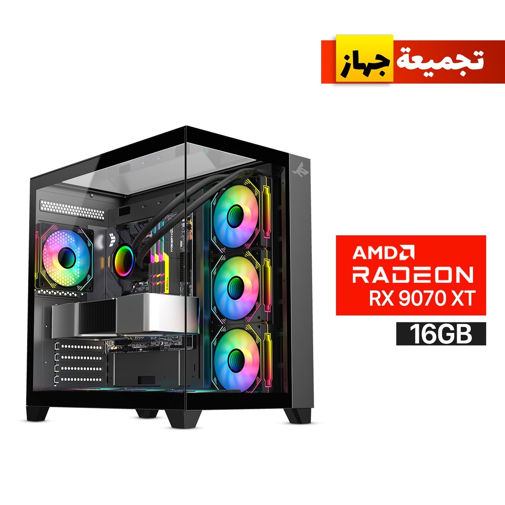 [GX700-B-GPC8] Gaming PC i9-14900K CPU,ASUS TUF Gaming Z790 Motherboard,64GB RAM DDR5 (6000),WD 2TB SSD NVMe,XFX RX 9070 XT 16GB VGA,1000 WATT GOLD PSU,L360 Liquid Cooler,Sharx Profin GX700 Mid Tower Case,7x Pre-Installed ARGB Fans,Windows 11 Pro (License)