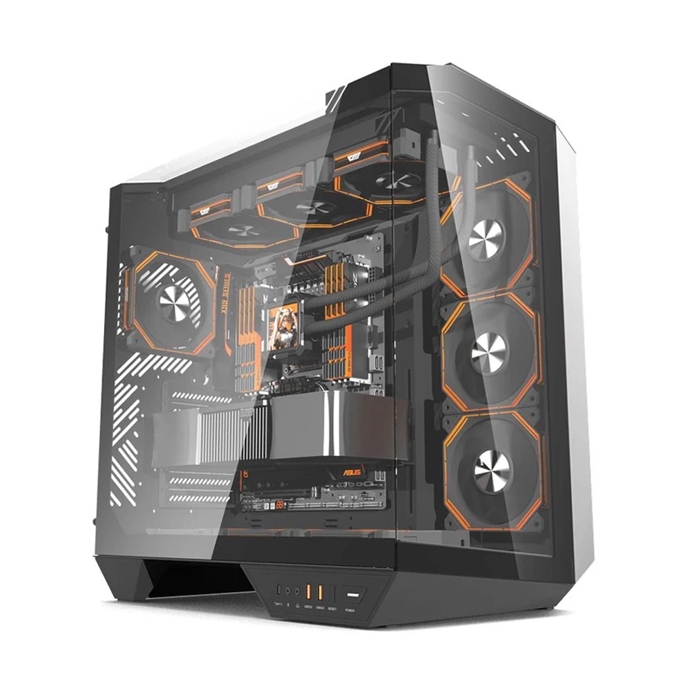[DY470-BLACK] DarkFlash DY470 ATX Mid Tower Gaming Case With 4 ARGB Fans Included - Black