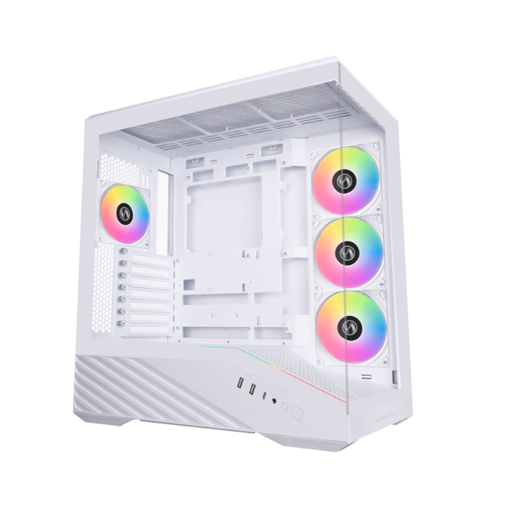 [G99.V100RW.01] LIAN LI Vector V100 E-ATX Mid Tower Gaming Case With (4 ARGB Fans Included) - White