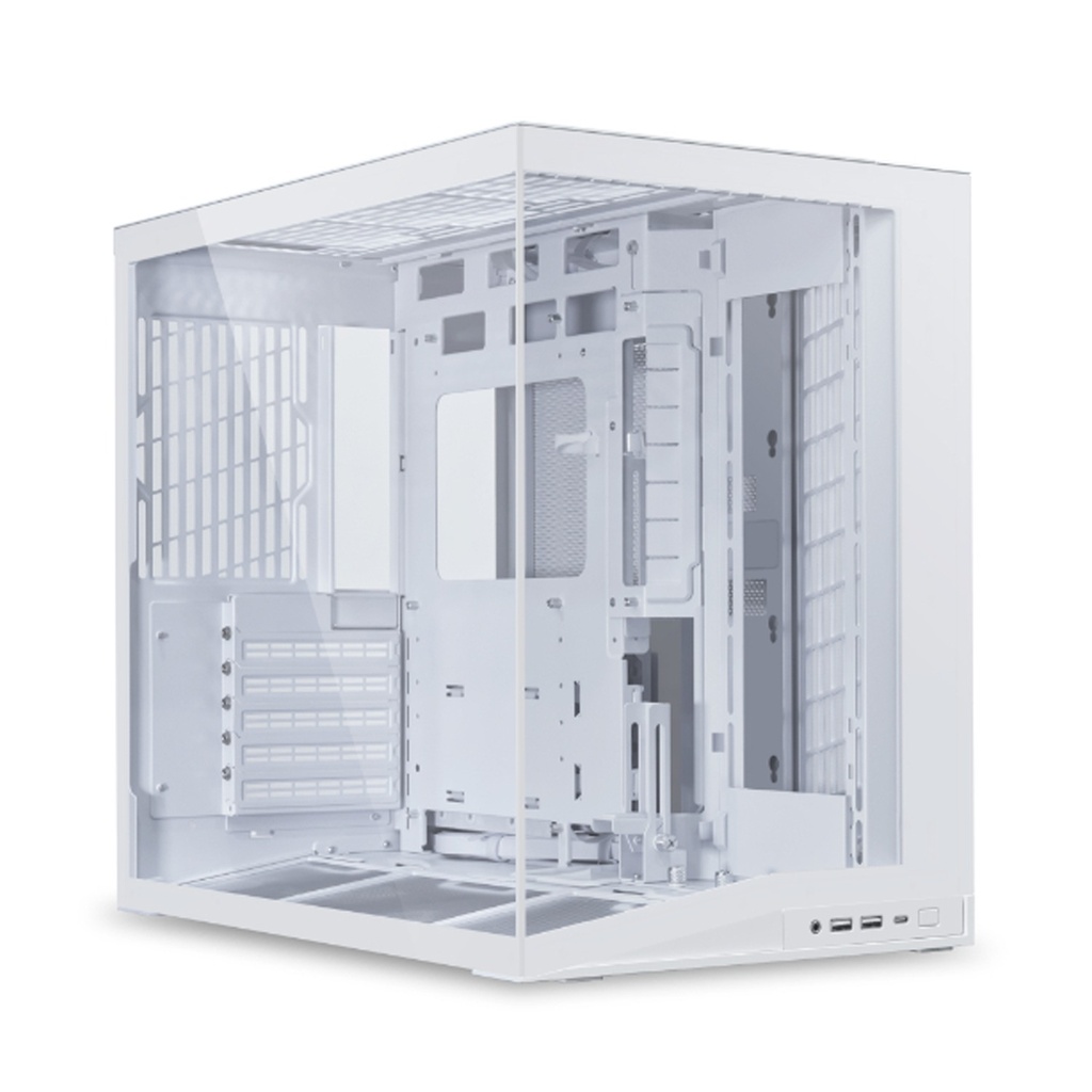 LIAN LI O11 Dynamic Mini V2 ATX Mid Tower Gaming Case (Fans Not Included) - White