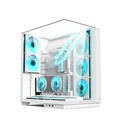 Acer V333 ATX Mid Tower Three Panel Front Top & Left Side Tempered Glass Case With 8 ARGB Fans - White