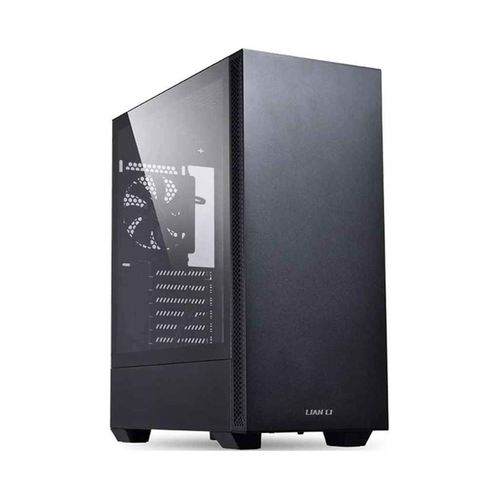[LANCOOL-205-ATX-BLK] Lian Li Lancool 205 Mid-Tower Chassis ATX Computer Case, Tempered Glass Side Panel, Water-Cooling Ready, Side Ventilation and 2x120mm Pre-Installed Fan, Black I LANCOOL-205-ATX-BLK