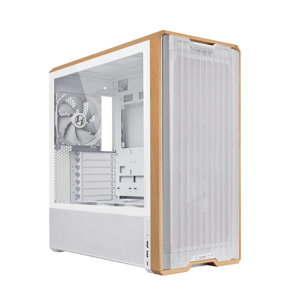 Lian Li Lancool 217 Mid Tower ATX Gaming Case, White (5 Fans Included)