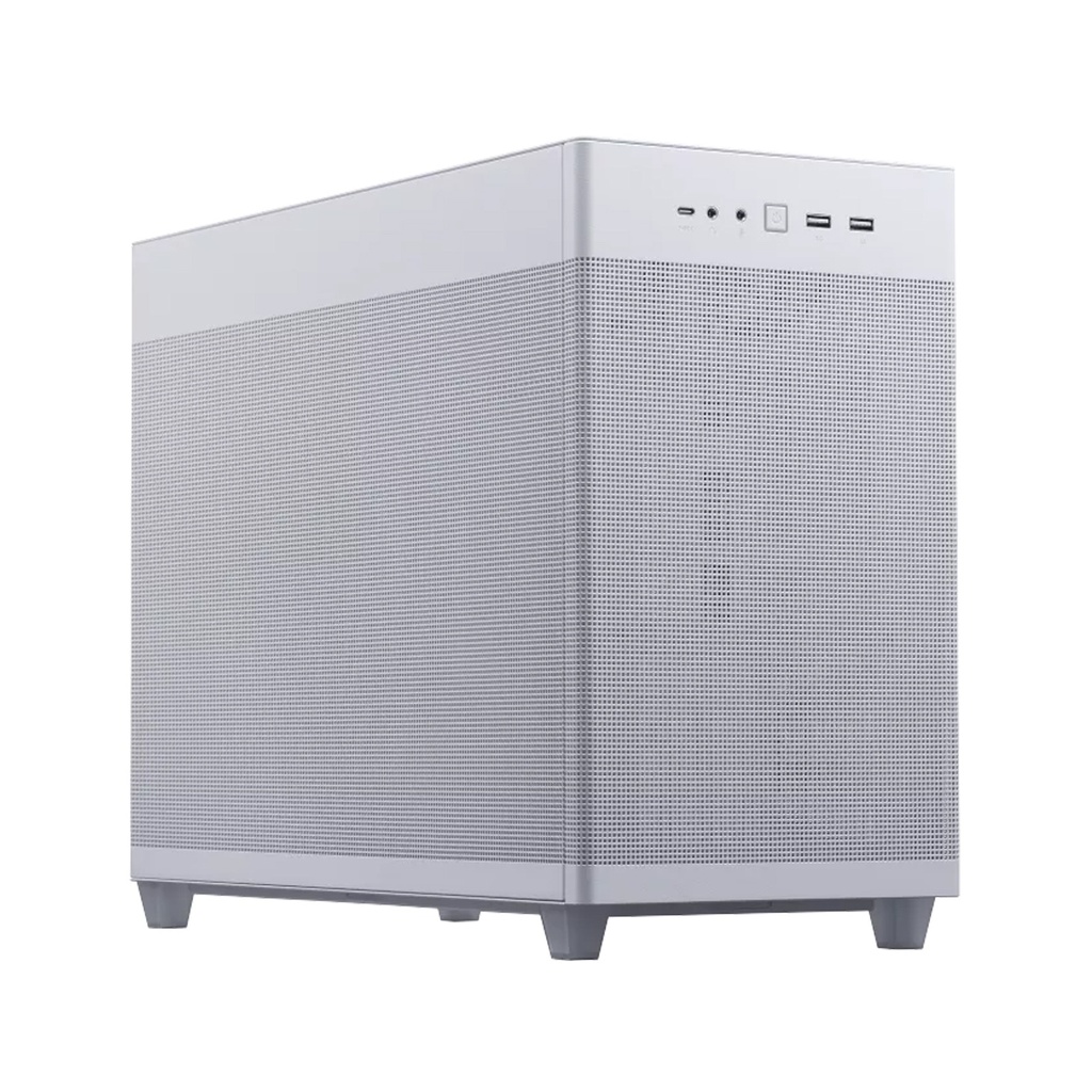 Asus Prime AP201 Micro ATX 33L Left Side Tempered Glass Panel Case Without Fan - White