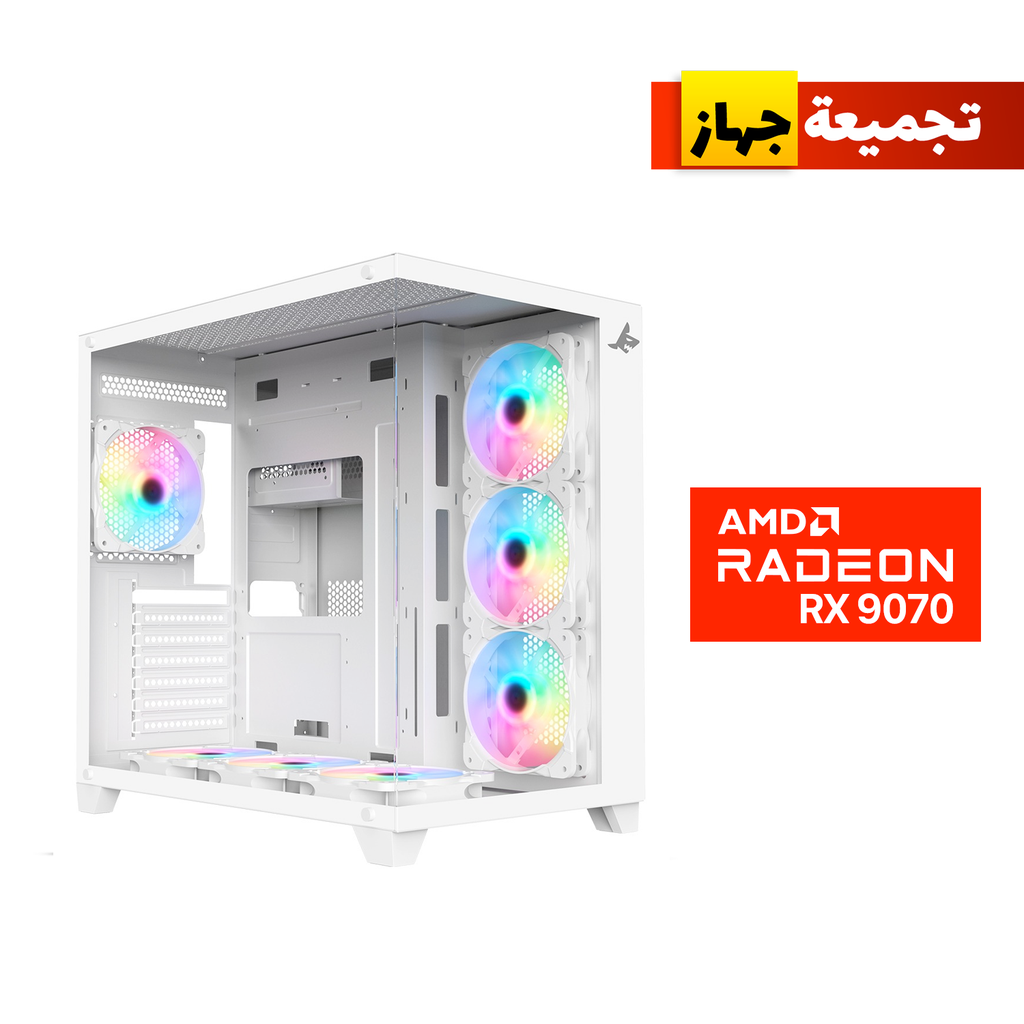 [XI700-W-CGPC2] Gaming PC i7-14700F, GIGABYTE B760 AC WiFi+BT MB, 32GB DDR5 White RAM, 1TB NVMe SSD, XFX Swift AMD Radeon RX 9070 OC White 16GB VGA, 750 WATT GOLD PSU, L240 Liquid Cooler White, Sharx Profin XI700W Mid Tower Case, Windows 11 Pro License
