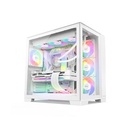 Huntkey Appolo Max ATX Mid Tower Two Panel Front & Left Side Tempered Glass Gaming Case, Dual-Chamber Cooling Layout, Up to 360mm Radiator Support, 7x Pre-Installed RGB Fans - Black