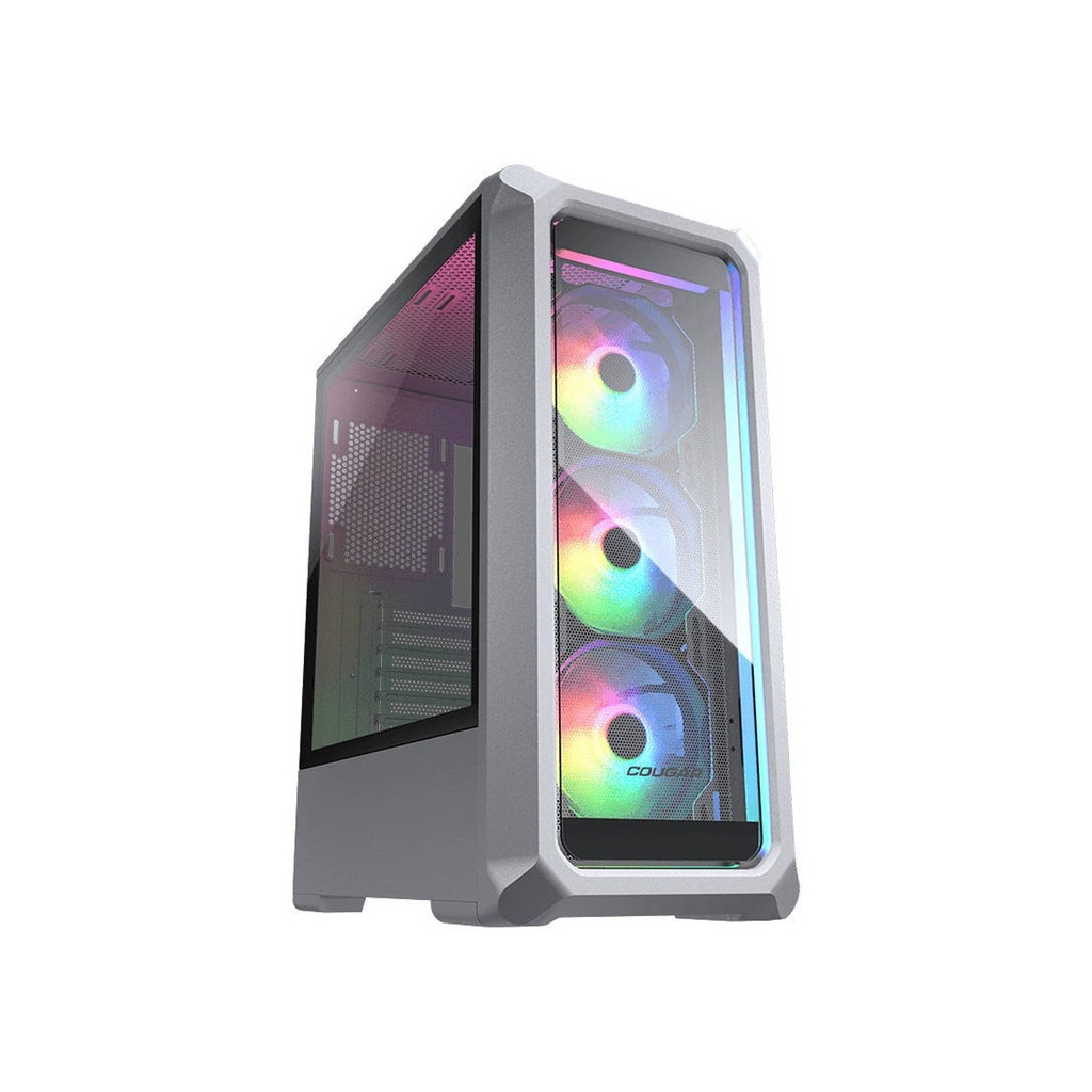 Cougar Archon 2 RGB Brilliant Mid Tower Crystalline Case, Two Side Panel Front and Left Tempered Glass Case With 3 ARGB Fan - White