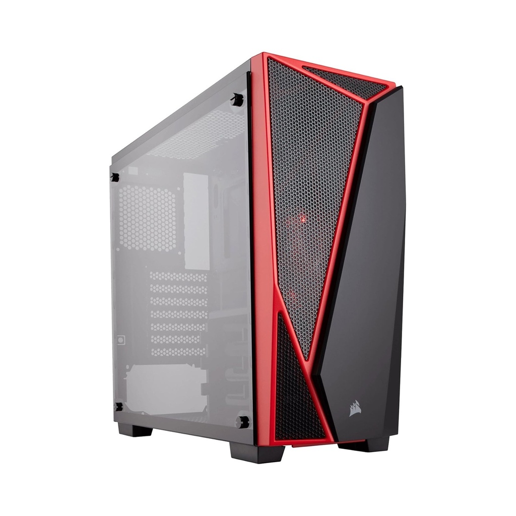 [CC-9011117-WW] Corsair Carbide Series SPEC-04 Tempered Glass Mid-Tower Gaming Case - Black/Red