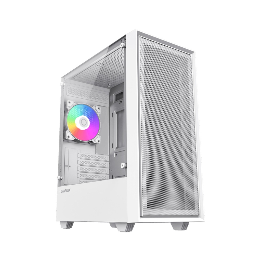 [STORM] GameMax Storm Micro Tower Tempered Glass Side Panel Case without Fans - White