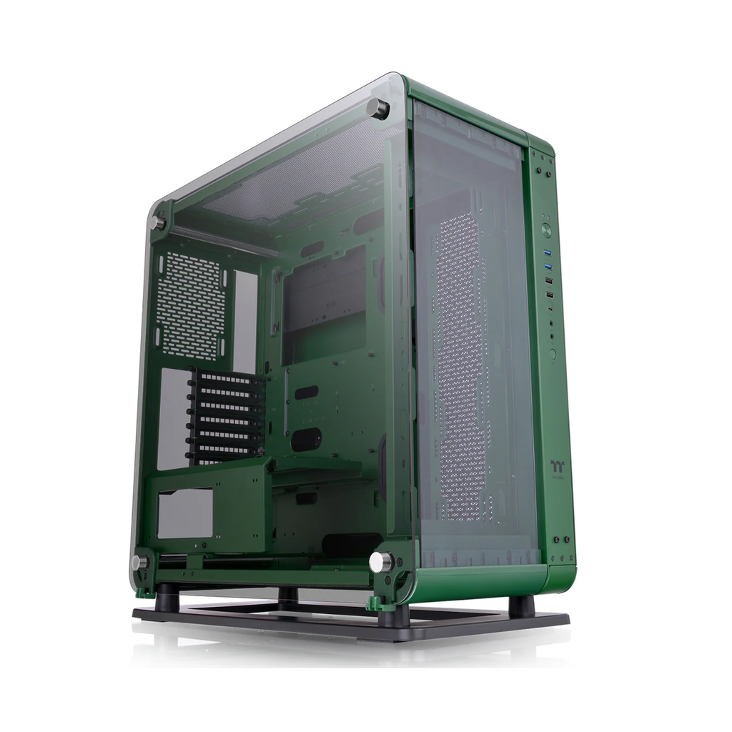 [CA-1V2-00MCWN-00] ThermalTake Core P6 TG Mid Tower Three Panel Front,Top & Left Side Tempered Glass Case Without Fan - Racing Green