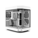 Hyte Y60 Mid Tower Two Panel Front & Left Side Tempered Glass Case with 3 Fans - White