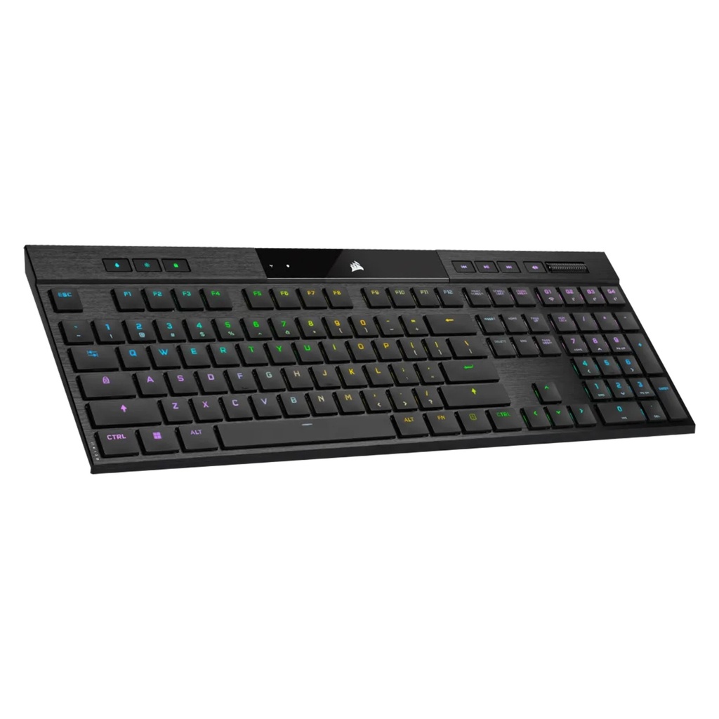 [CH-913A01U-NA] Corsair K100 Air Wireless RGB Mechanical Gaming Keyboard Cherry MX Key Switch Ultra Low Profile Tactile & Fast - Black