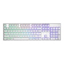 Cooler Master SK653 Full Sized Wireless/Bluetooth RGB Mechanical Keyboard With Low Profile Clicky Blue Switch - White