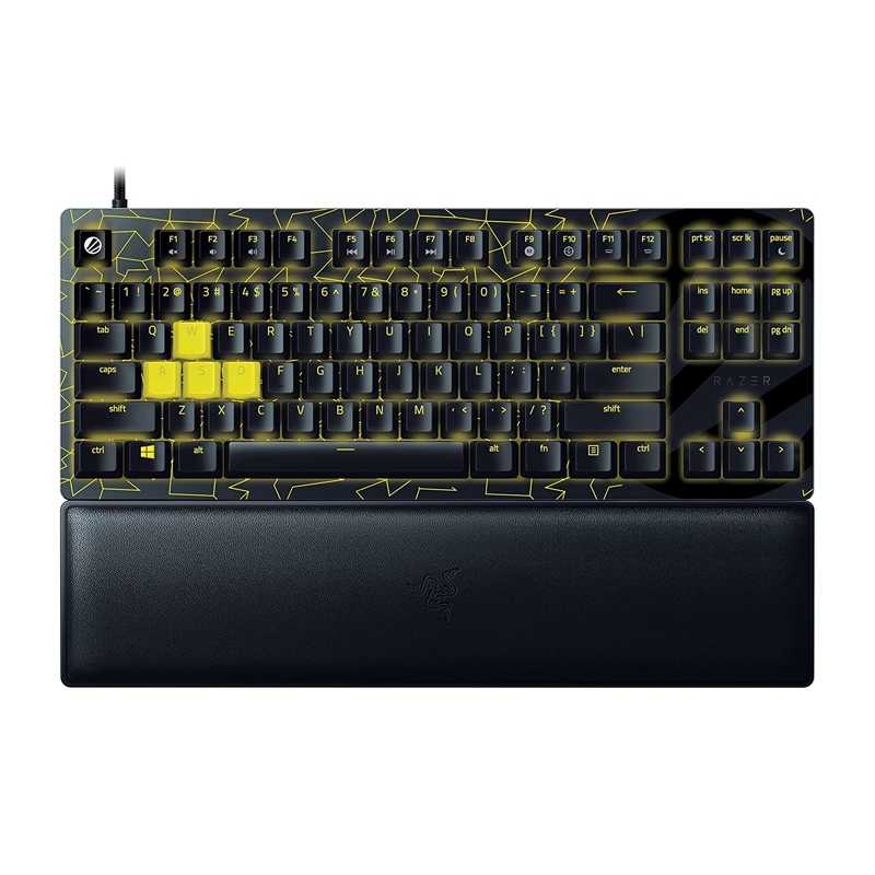 [RZ03-03941700-R3M1] Razer Huntsman V2 TKL Gaming Keyboard: Fast Linear Optical Switches Gen2, Sound Dampeners, 8000Hz Polling Rate, Detachable Type-C Cable, UV-Coated Keycaps, Wrist Rest - ESL Edition