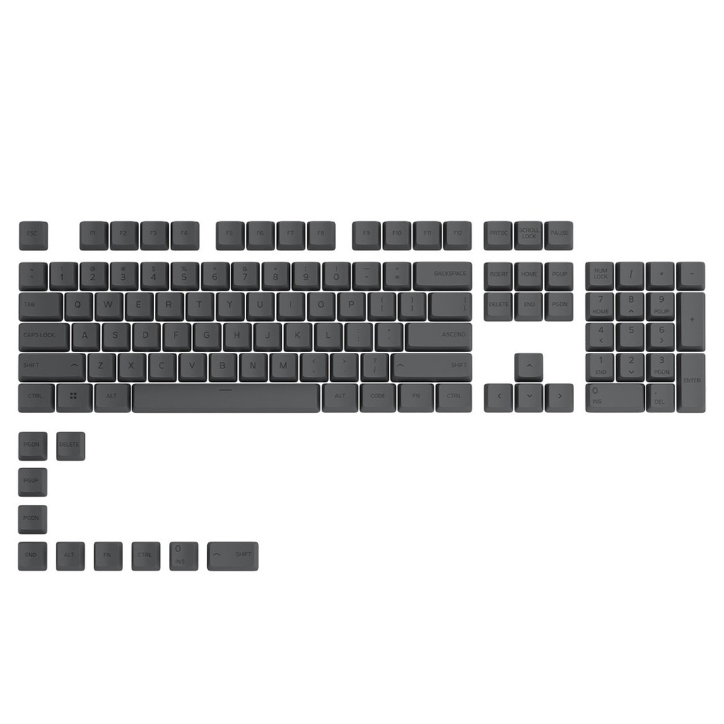 [GLO-KC-GPBT-B] Glorious GPBT Premium PBT Keycaps (GMMK PRO / GMMK 2) - Black Ash
