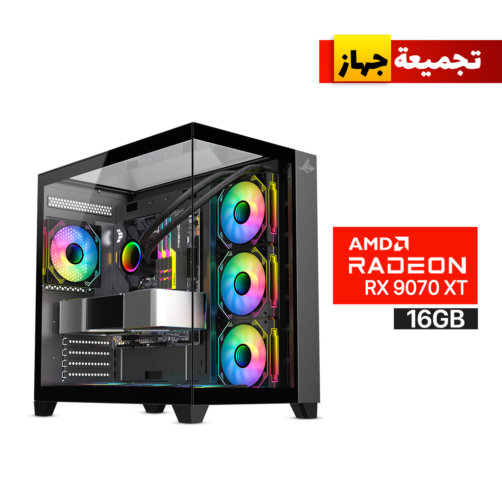 [GX700-B-GPC6] Gaming PC AMD Ryzen 7-7800X3D CPU, B650 Motherboard, 32GB DDR5 RAM, 2TB NVMe SSD, XFX Quick Silver Radeon RX 9070 XT 16GB VGA, 850 WATT GOLD PSU, AZZA L360 Liquid Cooler, Sharx Profin GX700 Case, Windows 11 Pro License