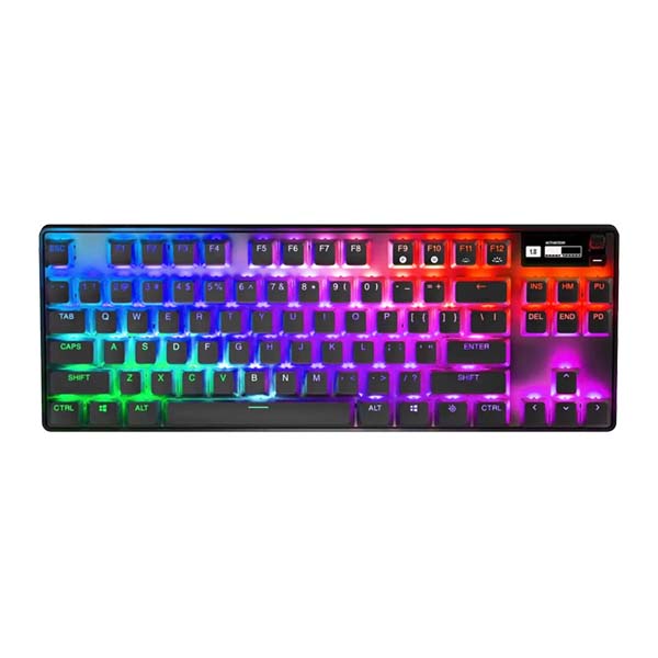 [64865] SteelSeries Apex Pro ESport TKL Quantum 2.0 Dual Wireless/ Bluetooth/Wired Mechanical Gaming Keyboard, OmniPoint 2.0 Adjustable Hyper Magnetic Switches,OLED Smart Display, Adjustable Magnetic Wrist Rest, For PC/PS5 & Xbox