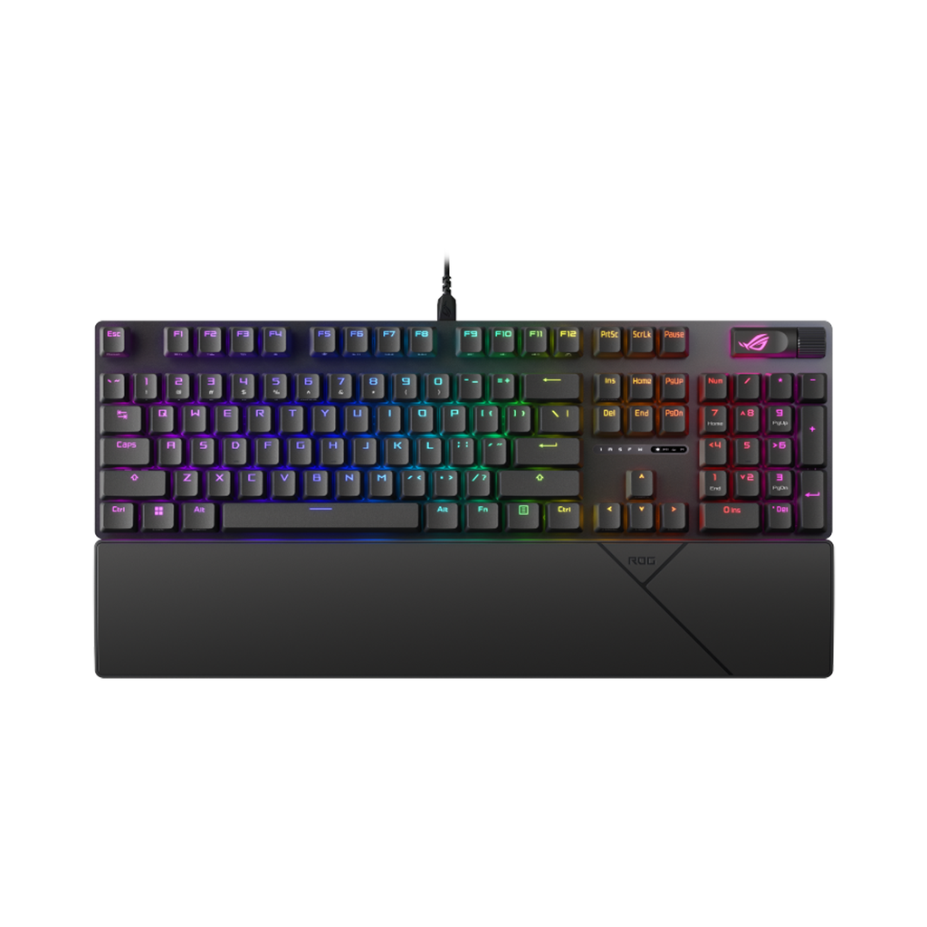[90MP036A-BKCA00] Asus XA11 Rog Strix Scope II Wired Mechanical Gaming Keyboard NX Snow Switch Refined Linear (Arabic) - Black