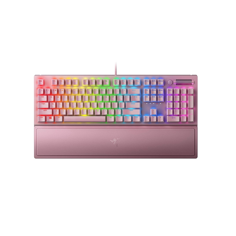 [RZ03-03541800-R3M1] Razer BlackWidow V3 Mechanical Gaming Keyboard: Green Mechanical Switches, Tactile & Clicky, Chroma RGB Lighting, Compact Form Factor, Programmable Macro Functionality - Quartz
