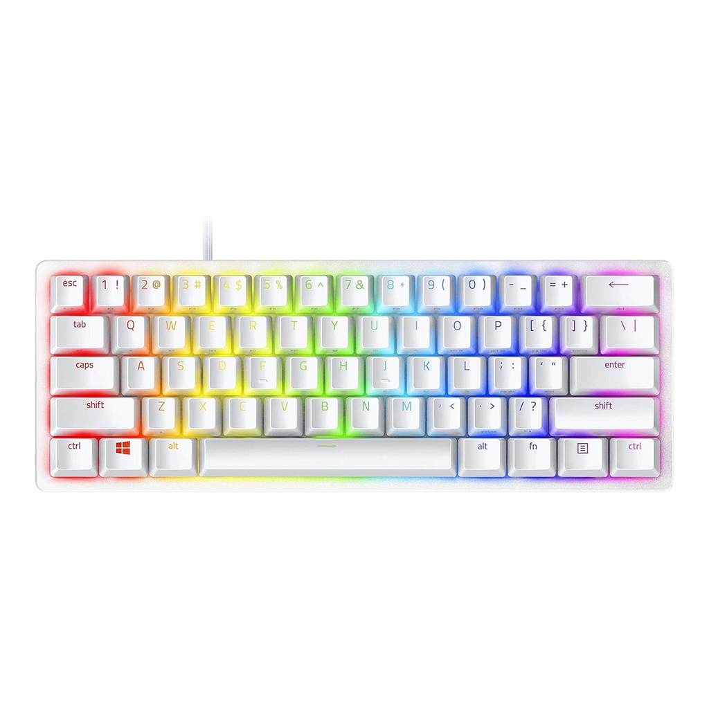 [RZ03-03390400-R3M1] Razer Huntsman Mini Mercury Edition 60% Gaming Keyboard Linear Optical Red Switches & PBT Keycaps