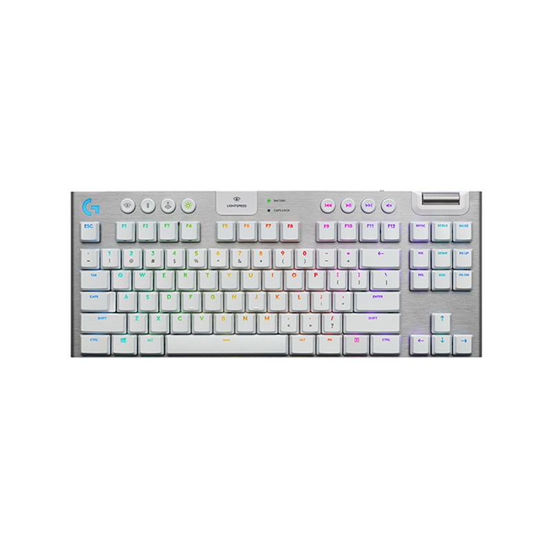[920-009664] Logitech G915 Tenkeyless Light Speed Wireless RGB Mechanical Gaming KeyBoard GL Tactile Switch - White