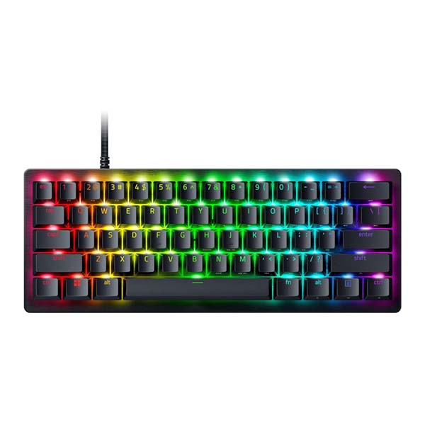 [RZ03-04990100-R3M1] Razer Huntsman V3 Pro Mini 60% Gaming Keyboard: Analog Optical Switches, Rapid Trigger & Adjustable Actuation, Onboard Adjustments, Dual-Purpose Mod Keys - Black